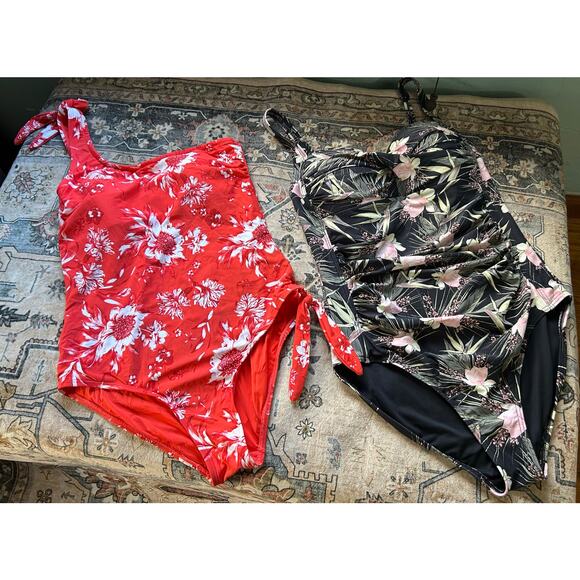 Niptuck Swimsuits Size 8 two full one piece swim wear - Picture 1 of 8